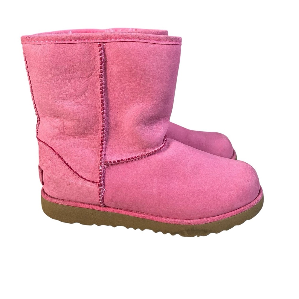 UGG Short Boots Sz 4 EU 36 Pink Sheepskin Barbie Y2K Princess Casual Comfort